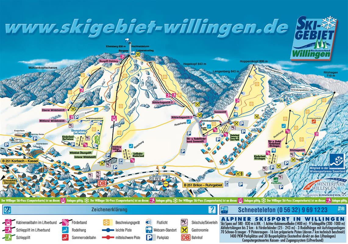 Willingen Ski Holidays: piste map, ski resort reviews & guide. Book