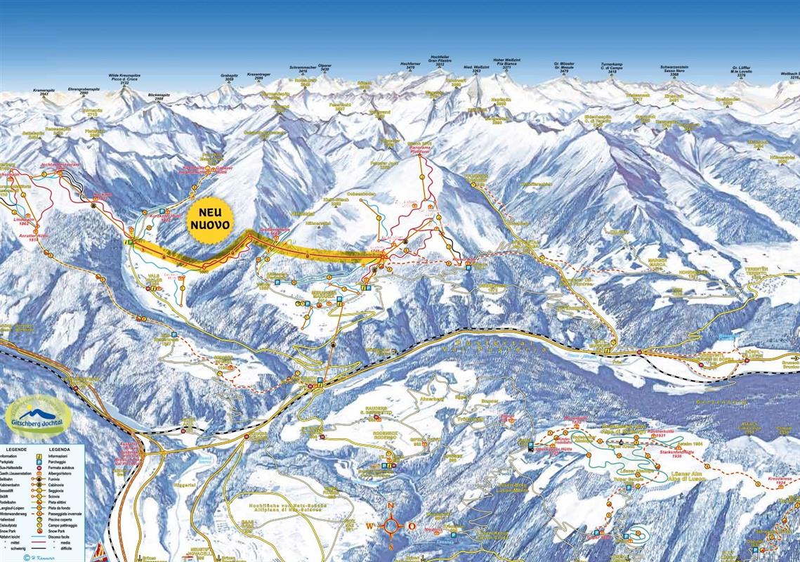 Brixen-meransen-vals-villnoess Ski Holidays: Piste Map, Ski Resort 